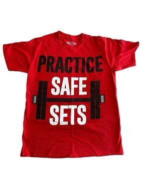 "Practice Safe Sets" t-shirt Medium